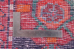 Close-up detail of 1999s Hamedan rug from Iran / Persia showing Wool weave