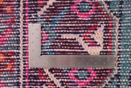 Close-up detail of 1975s Hamedan rug from Iran / Persia showing Wool weave