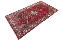 Close-up detail of 1975s Hamedan rug from Iran / Persia showing Wool weave