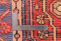 Full view of 1975s Hamedan rug from Iran / Persia, 316 × 61 cm in Red tones