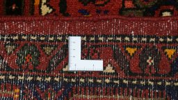 Full view of New Hamedan rug from Iran / Persia, 230 × 127 cm in Multi Color tones