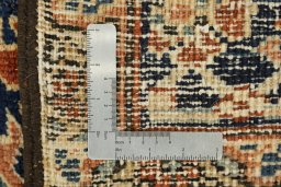 Corner detail of 1920s Heriz rug showing border pattern and Wool pile