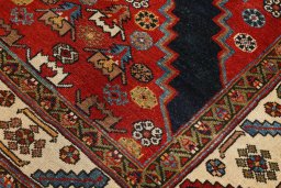 Central medallion detail of 1880s Heriz rug from Iran / Persia