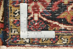 Full view of 1940s Heriz rug from Iran / Persia, 340 × 254 cm in Red tones