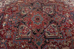 Central medallion detail of 1930s Heriz rug from Iran / Persia