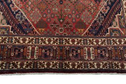Full view of 2000s Joshagan rug from Iran / Persia, 315 × 218 cm in Red tones