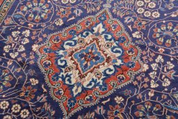 Surface texture of 2000s Jozan rug with natural Wool and intricate pattern