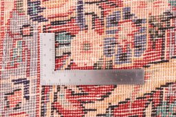 Surface texture of 1975s Koliai rug with natural Wool and intricate pattern