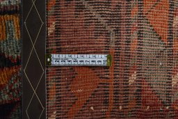 Surface texture of 2000s Kurdi rug with natural Wool and intricate pattern