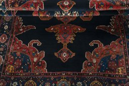 Close-up detail of 1950s Kurdi rug from Iran / Persia showing Wool weave