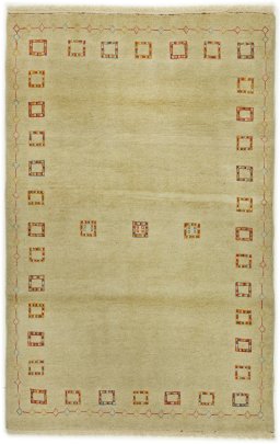 Full view of New Lori rug from Iran / Persia, 185 × 119 cm in Beige tones