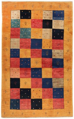Full view of New Lori rug from Iran / Persia, 203 × 127 cm in Multi Color tones