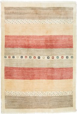 Full view of New Lori rug from Iran / Persia, 234 × 158 cm in Cream tones