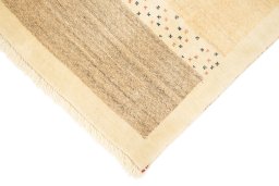 Backside of handmade New Lori rug showing knot structure and weave density