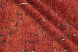 Close-up detail of New Lori rug from Iran / Persia showing Wool weave