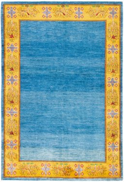 Full view of 2010s Lori rug from Iran / Persia, 245 × 168 cm in Blue tones