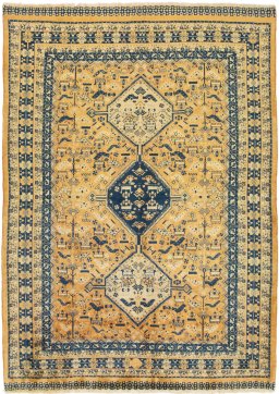 Full view of New Lori rug from Iran / Persia, 231 × 168 cm in Terracotta tones