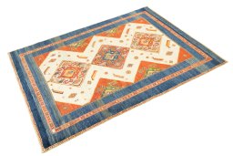 Close-up detail of New Lori rug from Iran / Persia showing Wool weave
