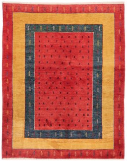 Full view of New Lori rug from Iran / Persia, 193 × 152 cm in Red tones