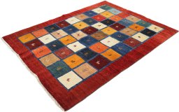 Full view of New Lori rug from Iran / Persia, 206 × 155 cm in Multi Color tones