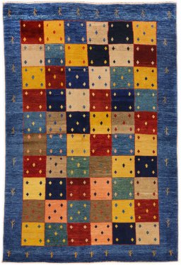 Full view of New Lori rug from Iran / Persia, 221 × 150 cm in Multi Color tones
