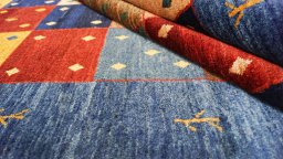 Close-up detail of New Lori rug from Iran / Persia showing Wool weave