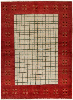 Full view of New Lori rug from Iran / Persia, 218 × 160 cm in Cream tones