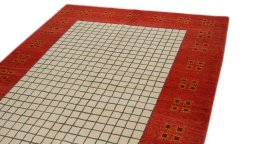 Surface texture of New Lori rug with natural Wool and intricate pattern