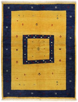 Full view of New Lori rug from Iran / Persia, 206 × 160 cm in Yellow tones