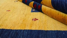 Close-up detail of New Lori rug from Iran / Persia showing Wool weave
