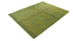Corner detail of New Lori rug showing border pattern and Wool pile