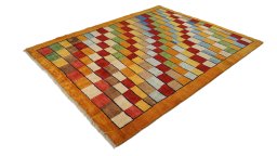 Close-up detail of New Lori rug from Iran / Persia showing Wool weave
