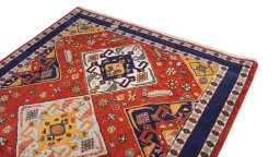 Surface texture of New Lori rug with natural Wool and intricate pattern
