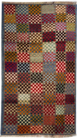 Full view of New Lori rug from Iran / Persia, 193 × 109 cm in Multi Color tones