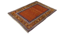Close-up detail of New Lori rug from Iran / Persia showing Wool weave