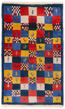 Full view of New Lori rug from Iran / Persia, 119 × 81 cm in Multi Color tones