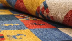 Close-up detail of New Lori rug from Iran / Persia showing Wool weave