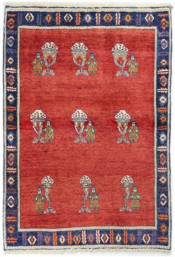 Full view of New Lori rug from Iran / Persia, 150 × 104 cm in Red tones