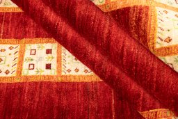 Full view of New Lori rug from Iran / Persia, 253 × 171 cm in Red tones