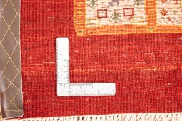 Close-up detail of New Lori rug from Iran / Persia showing Wool weave