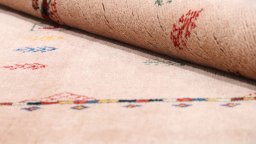 Close-up detail of New Lori rug from Iran / Persia showing Wool weave