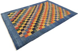 Close-up detail of New Lori rug from Iran / Persia showing Wool weave