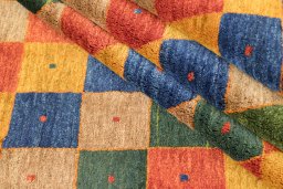 Close-up detail of New Lori rug from Iran / Persia showing Wool weave