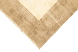 Backside of handmade New Lori rug showing knot structure and weave density