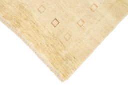 Backside of handmade New Lori rug showing knot structure and weave density