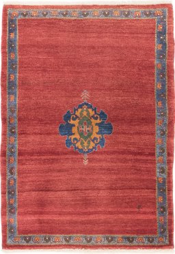 Full view of New Lori rug from Iran / Persia, 152 × 109 cm in Red tones