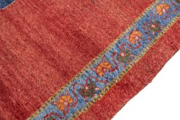 Close-up detail of New Lori rug from Iran / Persia showing Wool weave