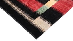 Backside of handmade New Lori rug showing knot structure and weave density