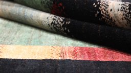 Close-up detail of New Lori rug from Iran / Persia showing Wool weave