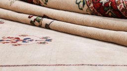 Close-up detail of New Lori rug from Iran / Persia showing Wool weave